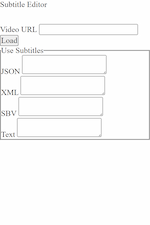 A screengrab of https://tools.satisfactory.video/subtitle-editor/, a website described as 'A custom-made subtitles editor for creating structured subtitles for archived clips'